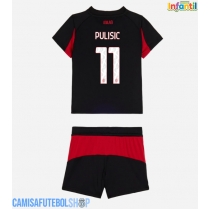 Camisa de time de futebol AC Milan Christian Pulisic #11 Replicas 1º Equipamento Infantil 2025-26 Manga Curta (+ Calças curtas)